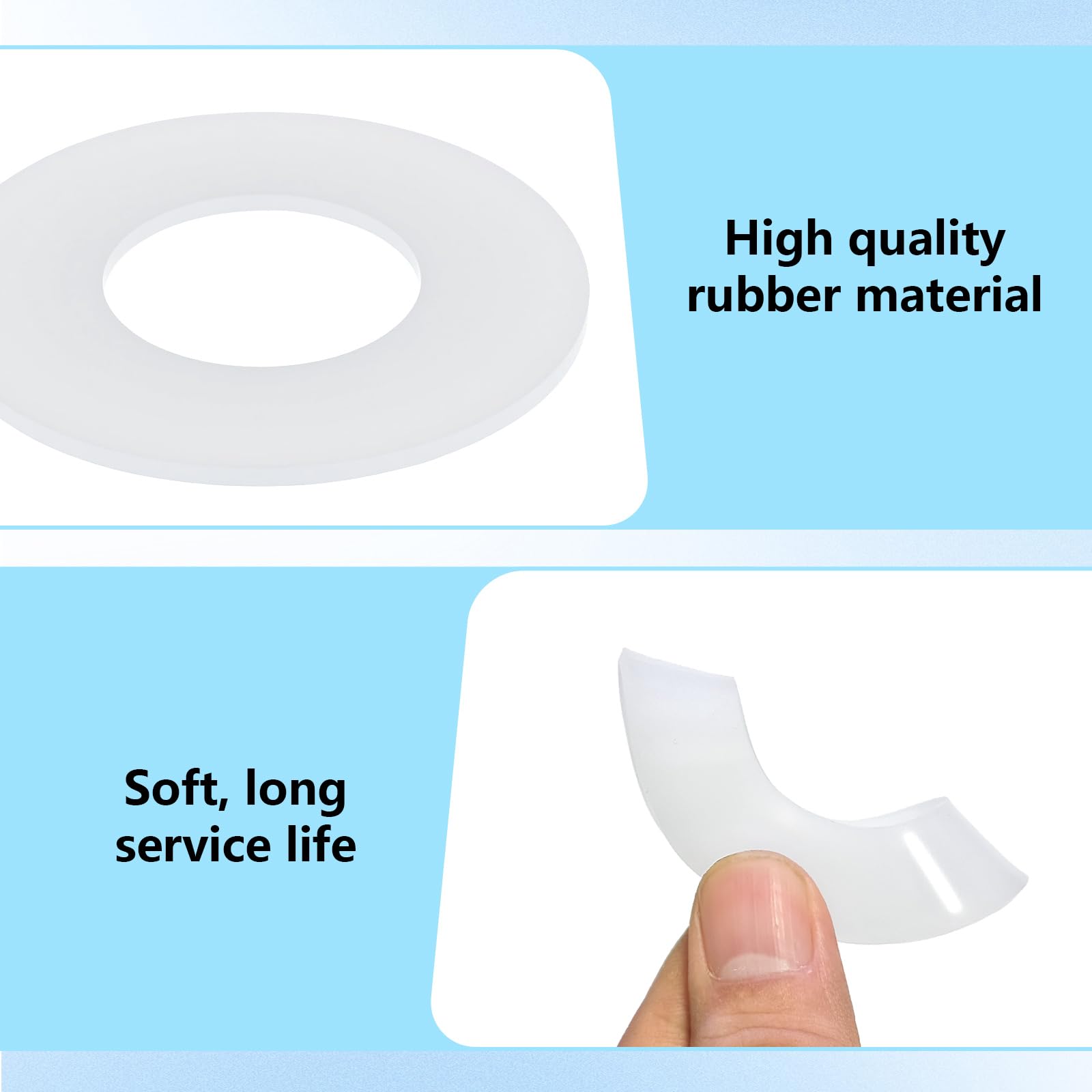4 Pezzi Anello di Tenuta per Valvola di Scarico WC Compatibile con Geberit, Guarnizione in Silicone per Valvola di Scarico, Ricambio per 816.418.00.1 (Bianco)