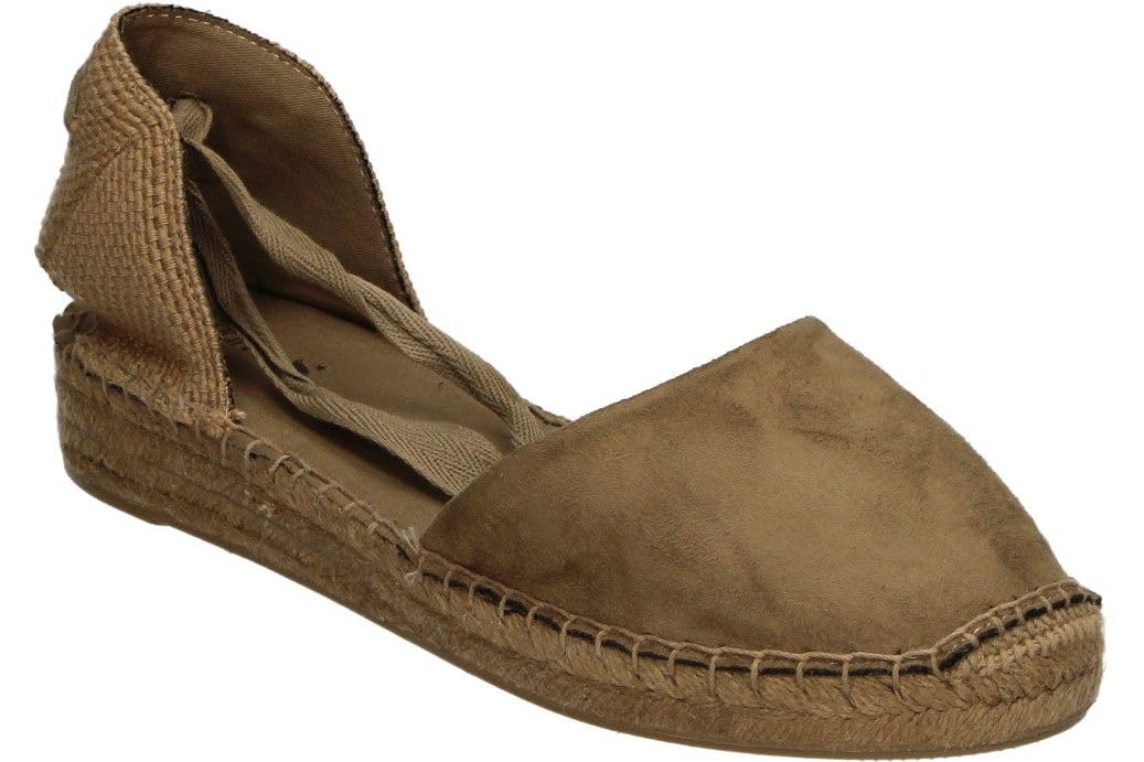Skydiva | Alpargatas Planas Fancy para Mujer – Yutes de Esparto – Espadrilles con Cintas – Cómodas y Versátiles – Combinables – Estilosas – Moda