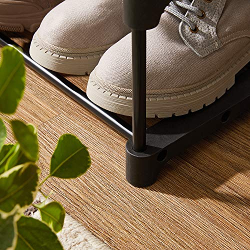 SONGMICS Scarpiera a 5 Ripiani, Set di 2, Scaffale Portascarpe in Metallo, Impilabile e Salvaspazio, Scaffale Portaoggetti, Ingresso Soggiorno Camera, Nero LSA055B02 - Immagine 3