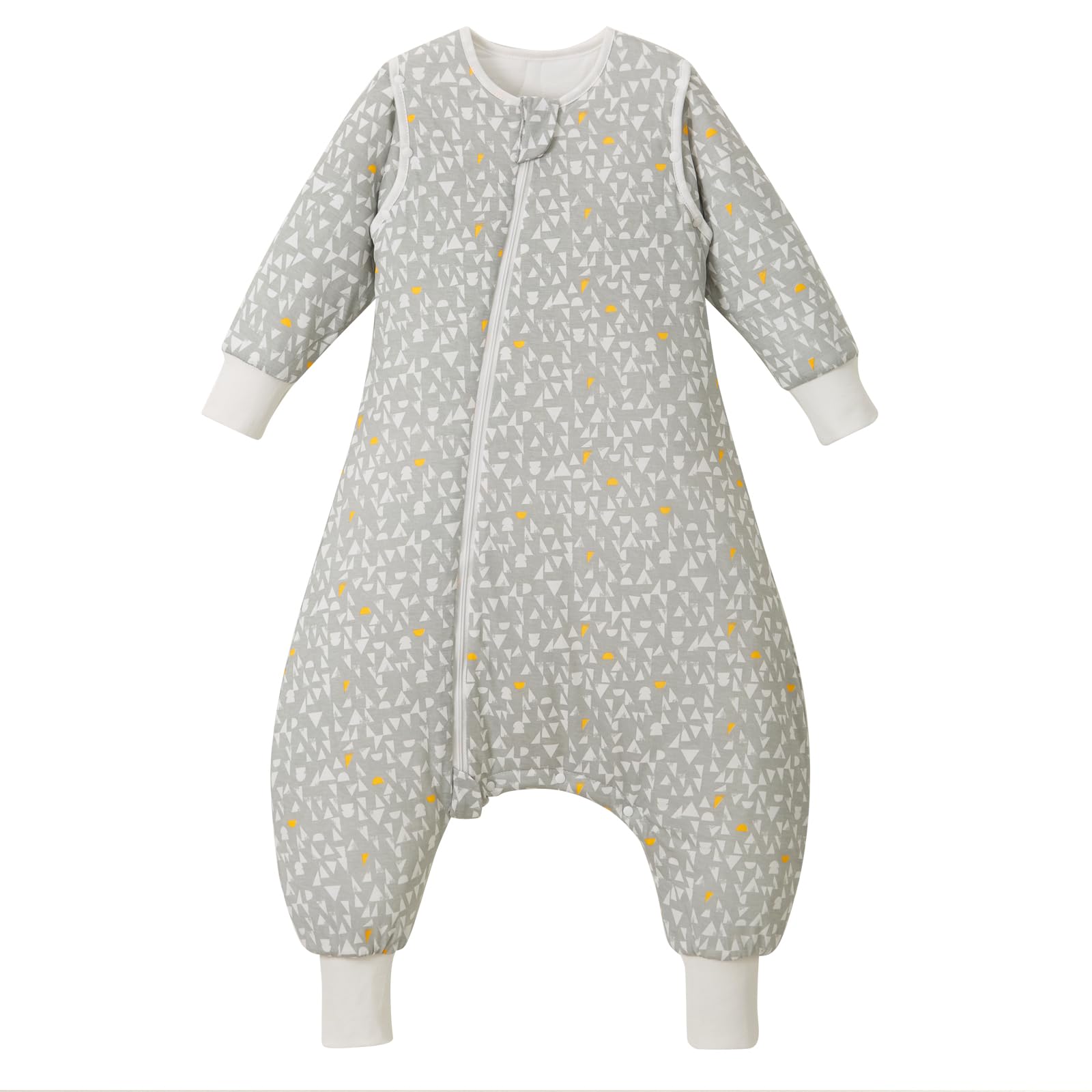 Nivolltha 2.5 TOG abnehmbaren Langärmeln Baby Schlafsack mit Füßen, 100% Baumwolle Winter Schlafsack mit Beinen für Kleinkinder, Grafik, Größe L