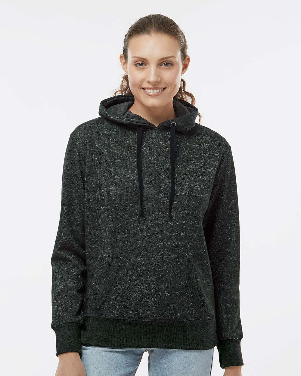 J. America NCAA Womens Ladies glitter french terry hooded sweatshirt - Image 2