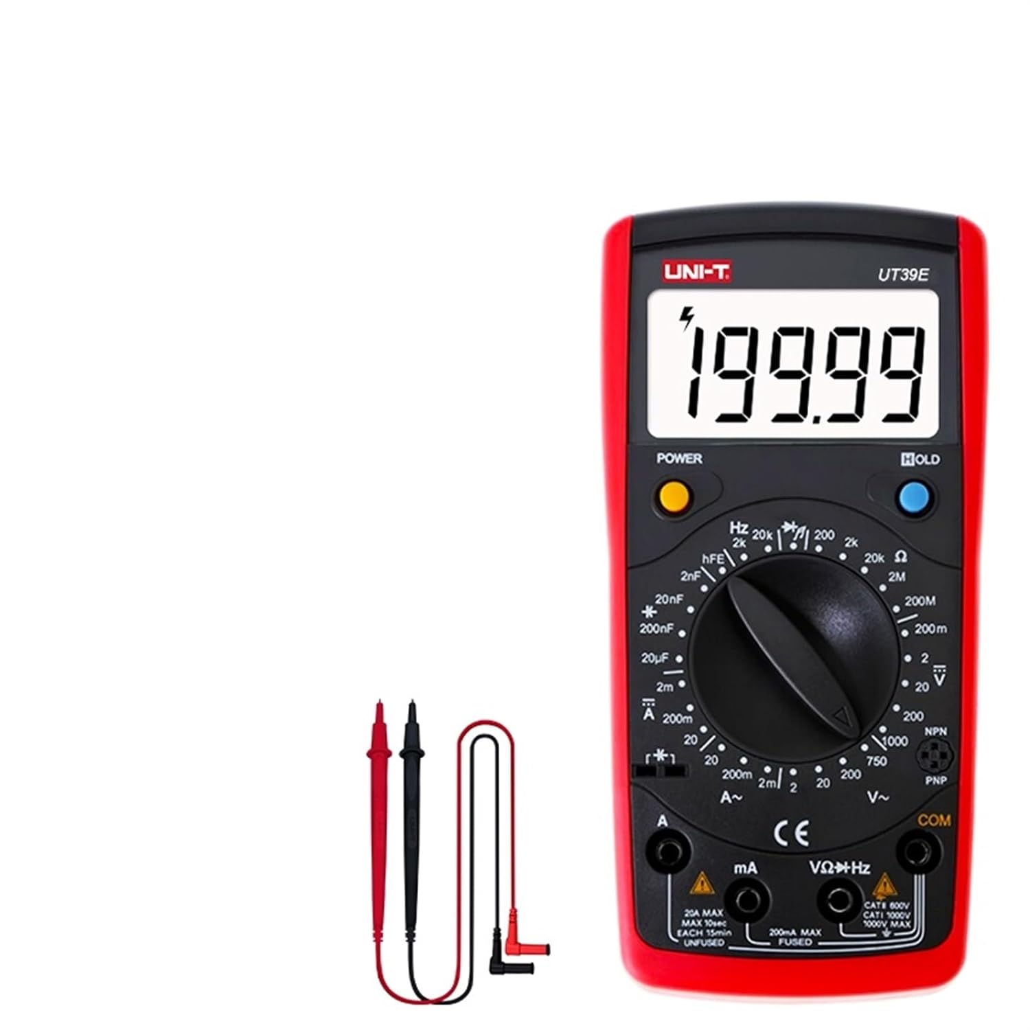 Multimeter Digital UT39E 20A 1000V AC Current Meter Voltmeter Frequency Capacitor Tester 19999 Counts