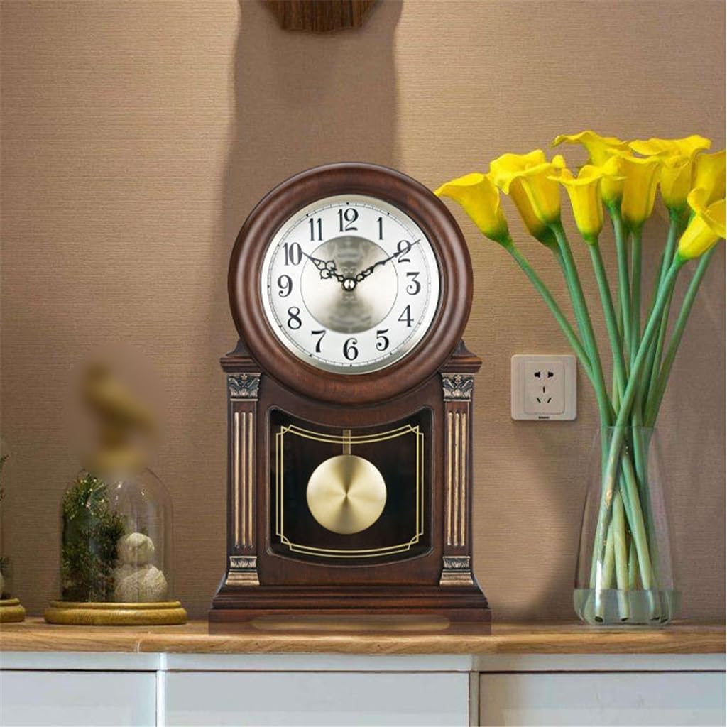 The Clock Living Room Home Solid Wood Clock Clock Retro Clock Desktop Timing Chinese