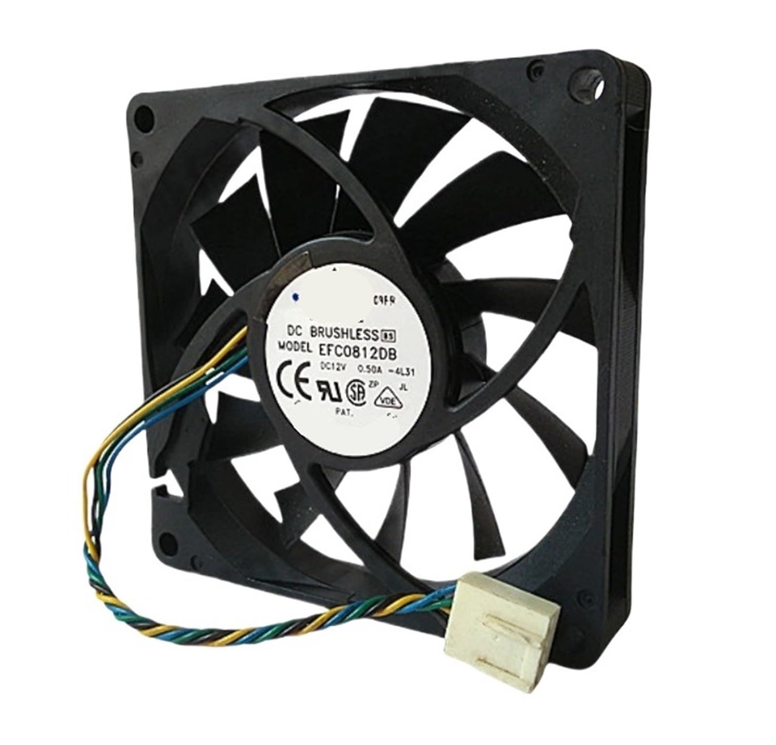PEQYUACTE 8CM 80MM 8015 8 * 8 * 1.5CM 80 * 80 * 15MM 12V 0.5A 4-Wire Fan EFC0812DB Cooling Fan(4pcs-EFC0812DB)