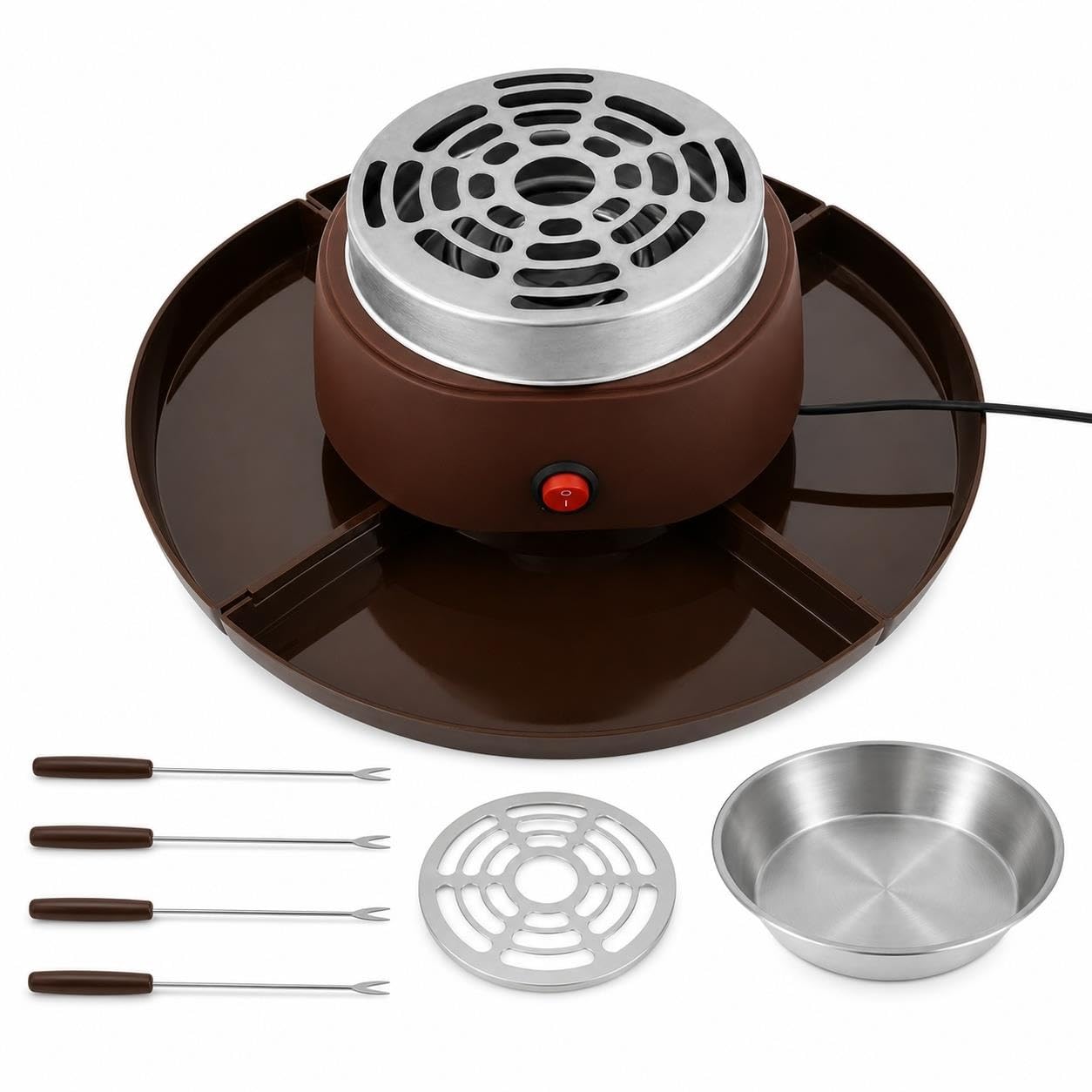 Juego de fondue de chocolate y máquina for hacer S'mores 2 en 1