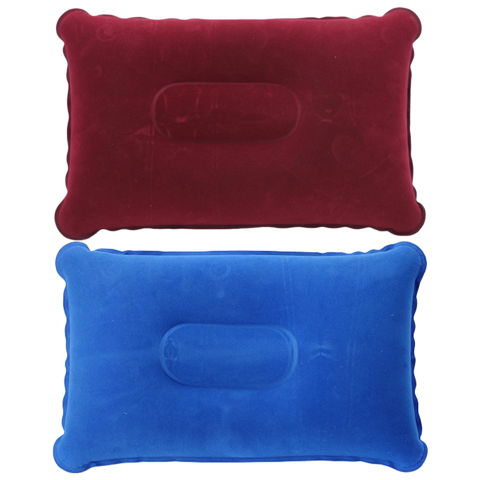 Almohadas inflables GWAWG para camping, viajes, playa, cuello, superficie flocada, ultraligeras portátiles