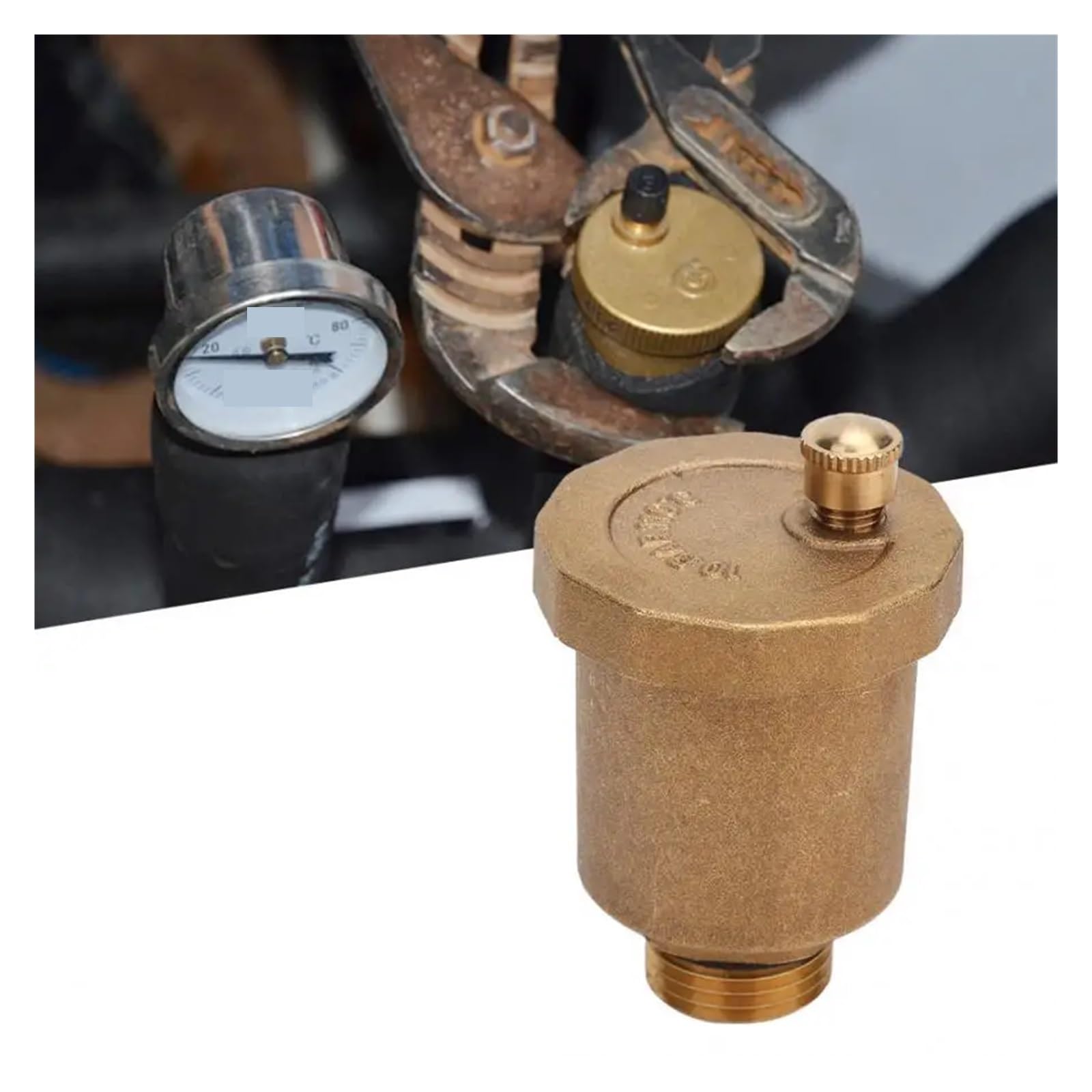 Automatisches Druckventil Messing-Entlüftungsventil for Solarwarmwasserbereiter Standard 1/2 Zoll 3/8 Zoll 3/4 Zoll Außengewinde Lucky(1/2 inch)