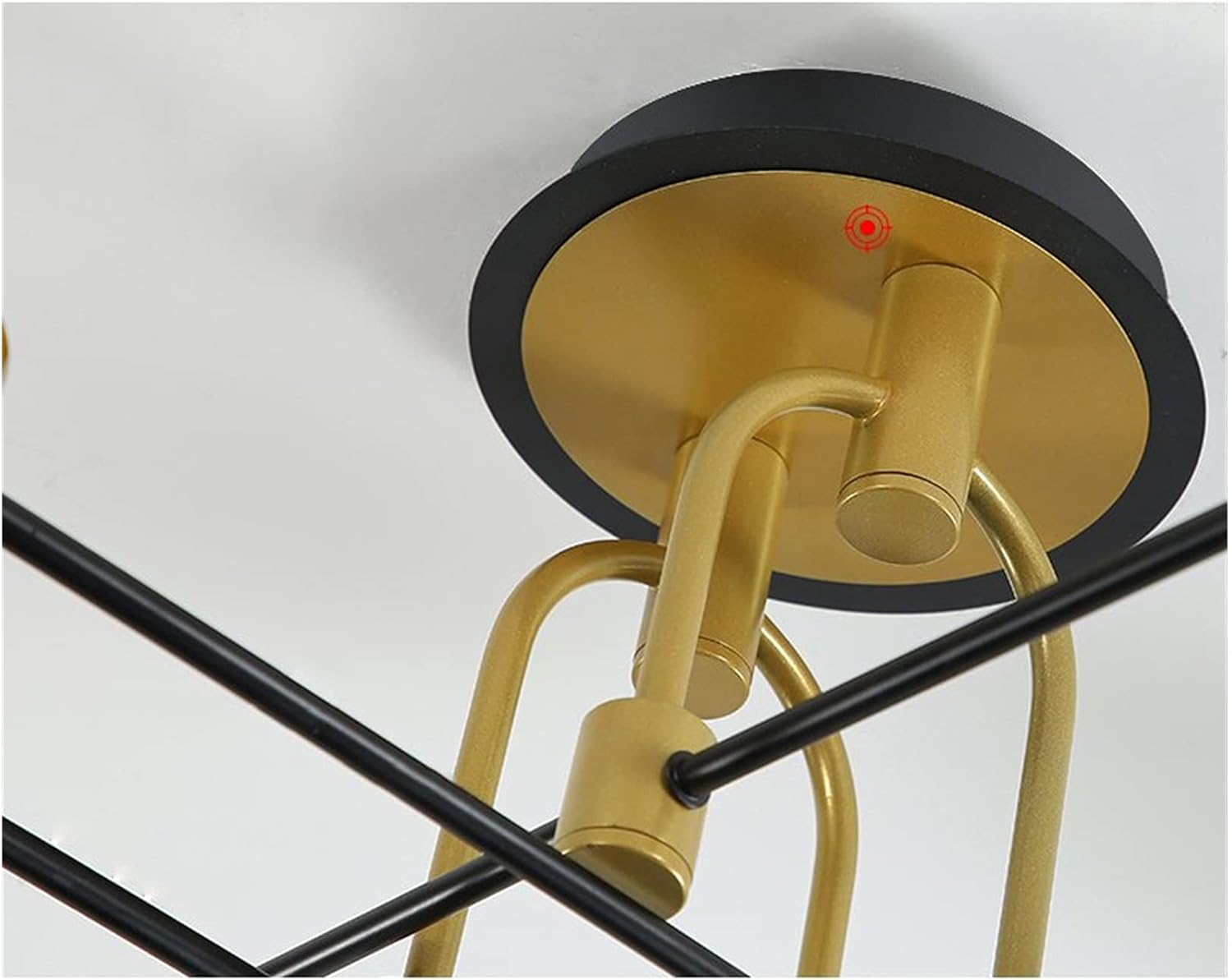 Lustre LED moderne compatible avec salon, salle à manger, cuisine, chambre à coucher, cadre noir et doré, lampe suspendue au plafond,Lampe à Suspension