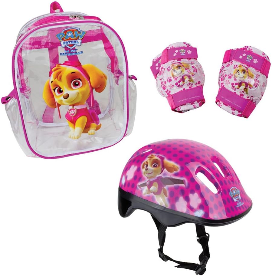 Paw Patrol DARP-OPAW004-F Skye Helmet with Knee, Elbow Pad and Bag Protection Pack