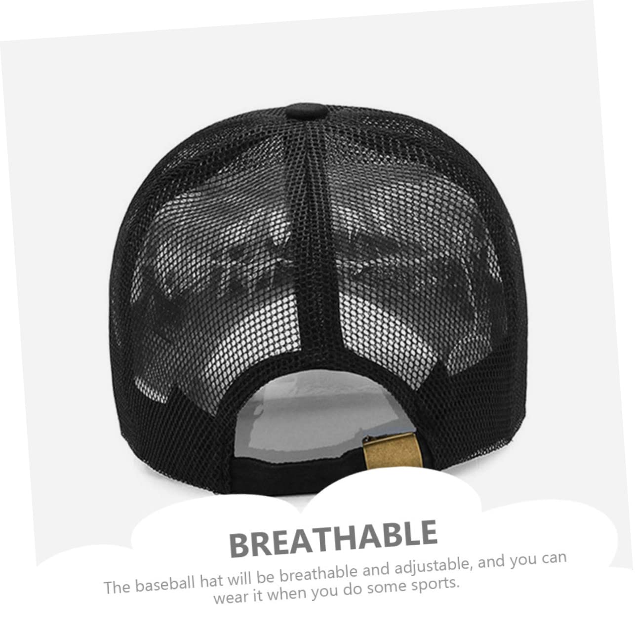 VALICLUD Béisbol Transpirable Unisex para Sombrero Deportivo de Malla para Actividades Aire Negro
