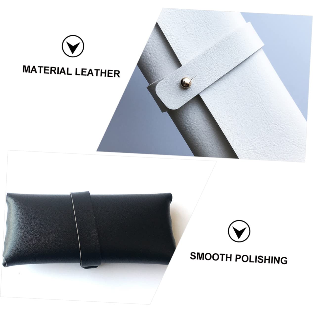 Borsa Per Occhiali in Pelle in Bocca Alla Vacca Magazzinaggio Riutilizzabile Bicchieri Organizzatore Di Occhiali Custodia Per Occhiali Da Sole Bianca