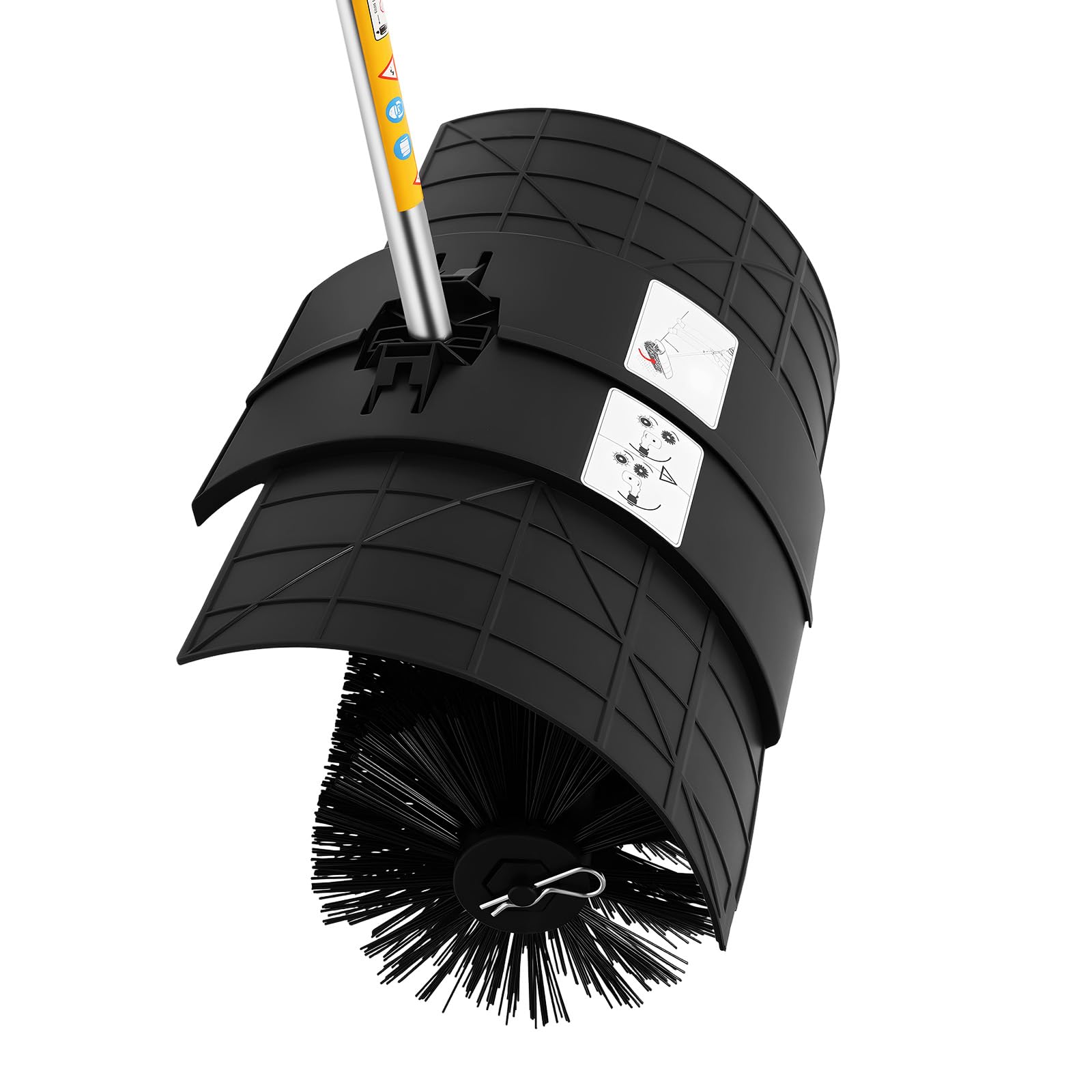 Spazzaneve a benzina, 1250 W, larghezza spazzaneve 60 cm, con tracolla e alette curve