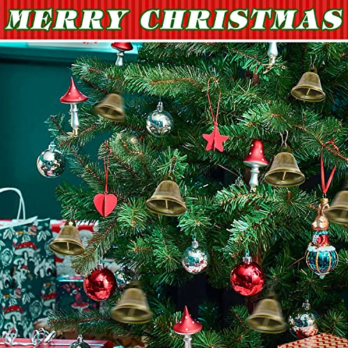 36 Pcs Craft Bells, Jingle Bells Brass Bells For Crafts With Spring Hooks Hanging Bells For Wedding Decor Christmas Halloween Diy Favor (1.7 X 1.5 Inches) #TOP5