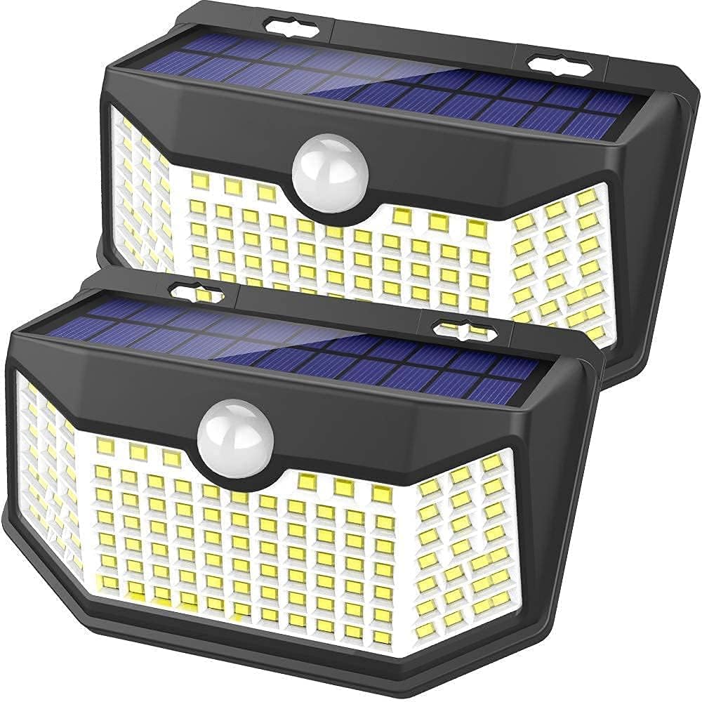 HMCITY Solar Lights Outdoor 120 LED with Lights Reflector