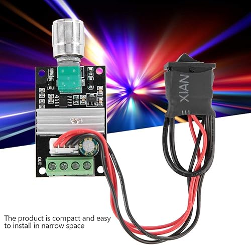 Miniatura 2 de DC 6-28V, controlador de velocidad del motor PWM 3A, regulador de velocidad de regulador de CC controlador de motor eléctrico que admite funciones
