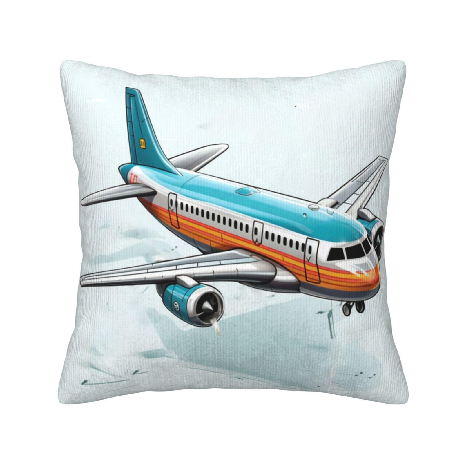 Housse de coussin avion en velours côtelé pour décorer le canapé du salon