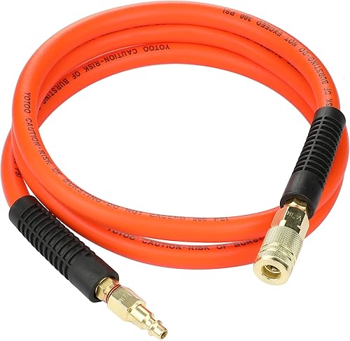 YOTOO Manguera de aire de 38 pulgadas x 10 pies, manguera híbrida de compresor de aire de 300 PSI, resistente, ligera, resistente a las torceduras,