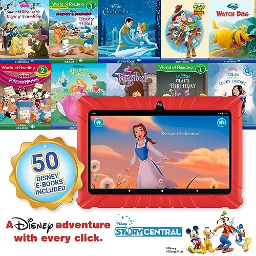 Contixo FBA-CA-V8-2-RED-NEW Kids Tablet V8, 7-Inch Hd, Ages 3-7, Toddler Tablet With Camera, Parental Control - Android 11, 16Gb, Wifi, Learning Tablet For Children, 50+ Disney Storybooks Apps And Kid-Proof Case thumb #2