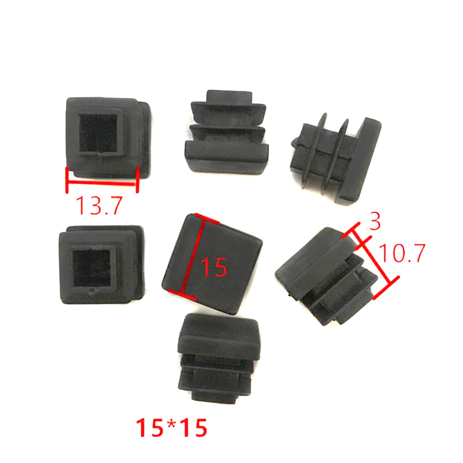 Tappi Per Piedi Tubolari 13x13mm - 20 Pezzi In Plastica Nera | Protezione Pavimenti, Antiscivolo E Anti-Rumore Per Sedie E Tavoli - Foto 6