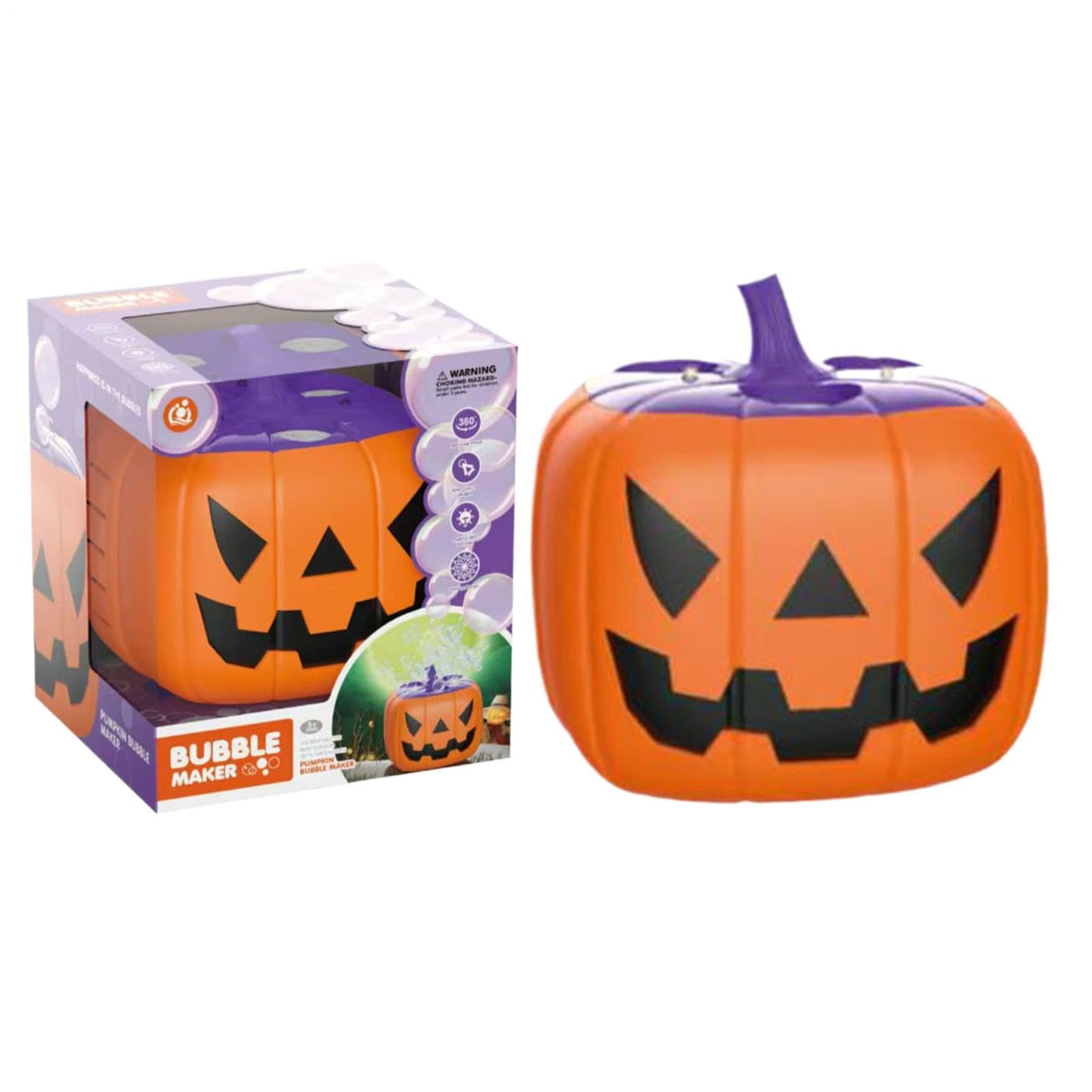 Máquina de Burbujas de Halloween Decoración de Calabaza con Sonido y luz