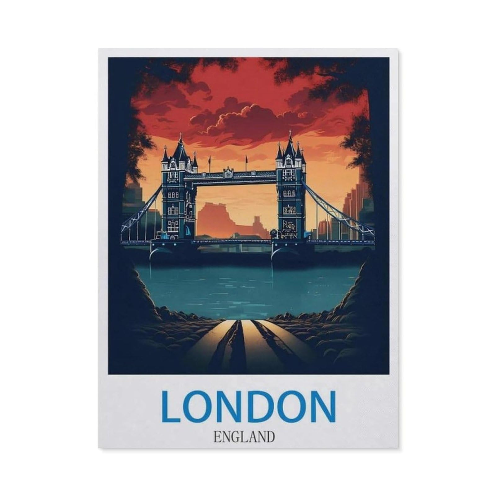 London England，Retro Metal Tin Sign/Plaque for Kitchen Lounge Garden Garage Pub Wall/Door(15x30cm）6x12 inch-EE53