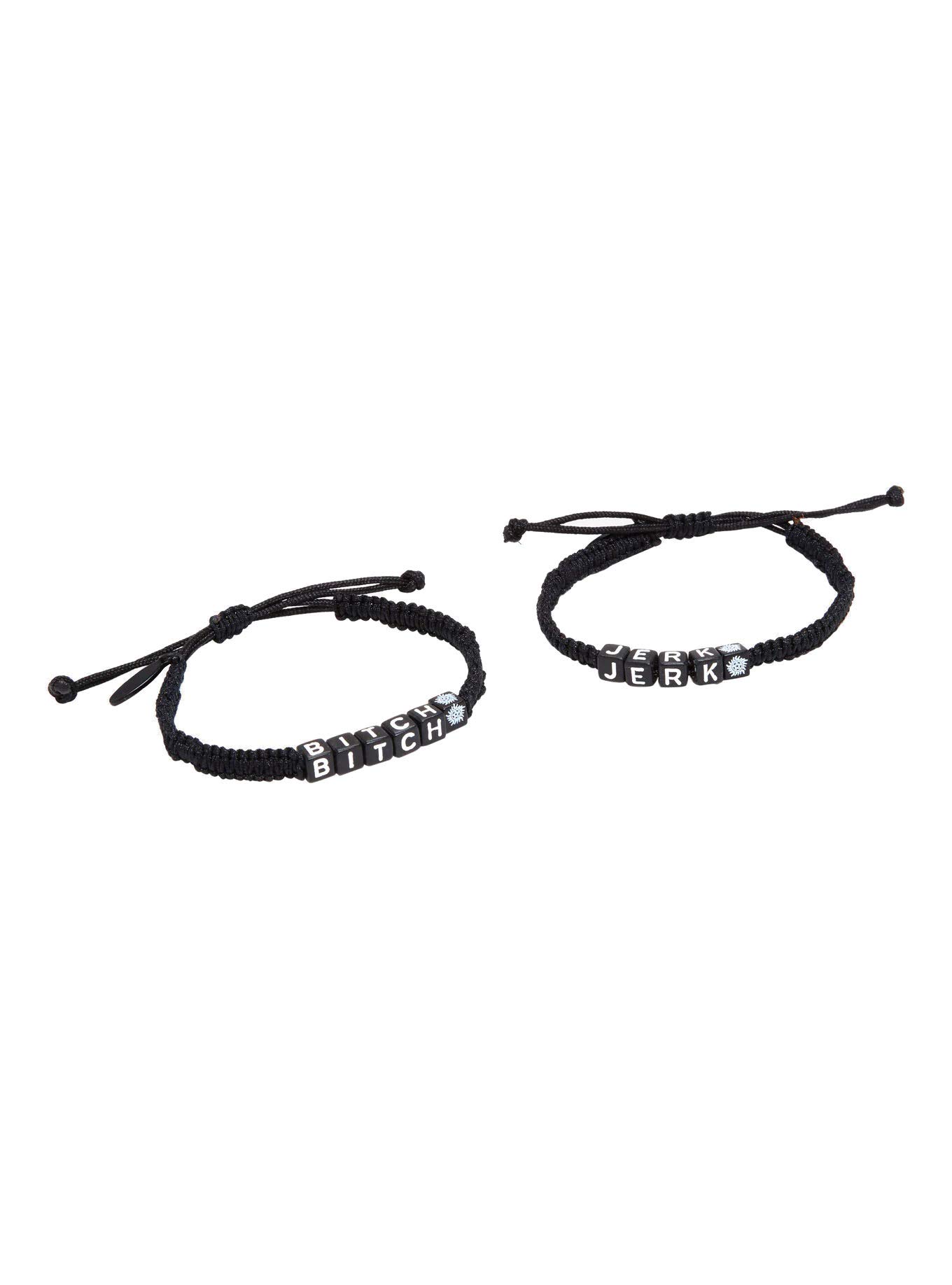 Tvmoviegifts Supernatural Bitch Jerk Best Friend Bracelet Set