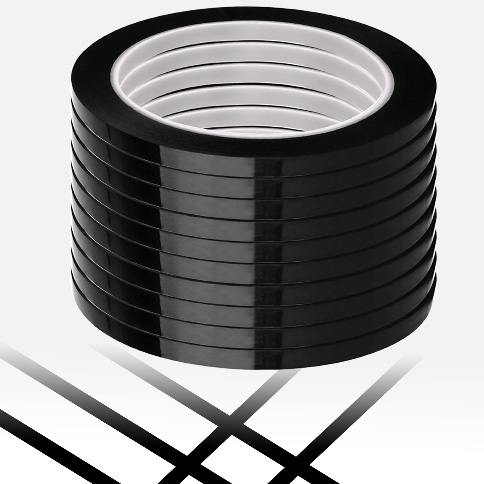 10 Rolles Whiteboard Gridding Tape 3 mm x 66 m Graphic Chart Klebeband PET farbiges Klebeband Selbstklebendes Tape Artist Tape für Whiteboards Blackboard usw
