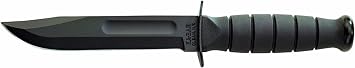 Ka-Bar Short Black Straight Edge Knife, Clampack
