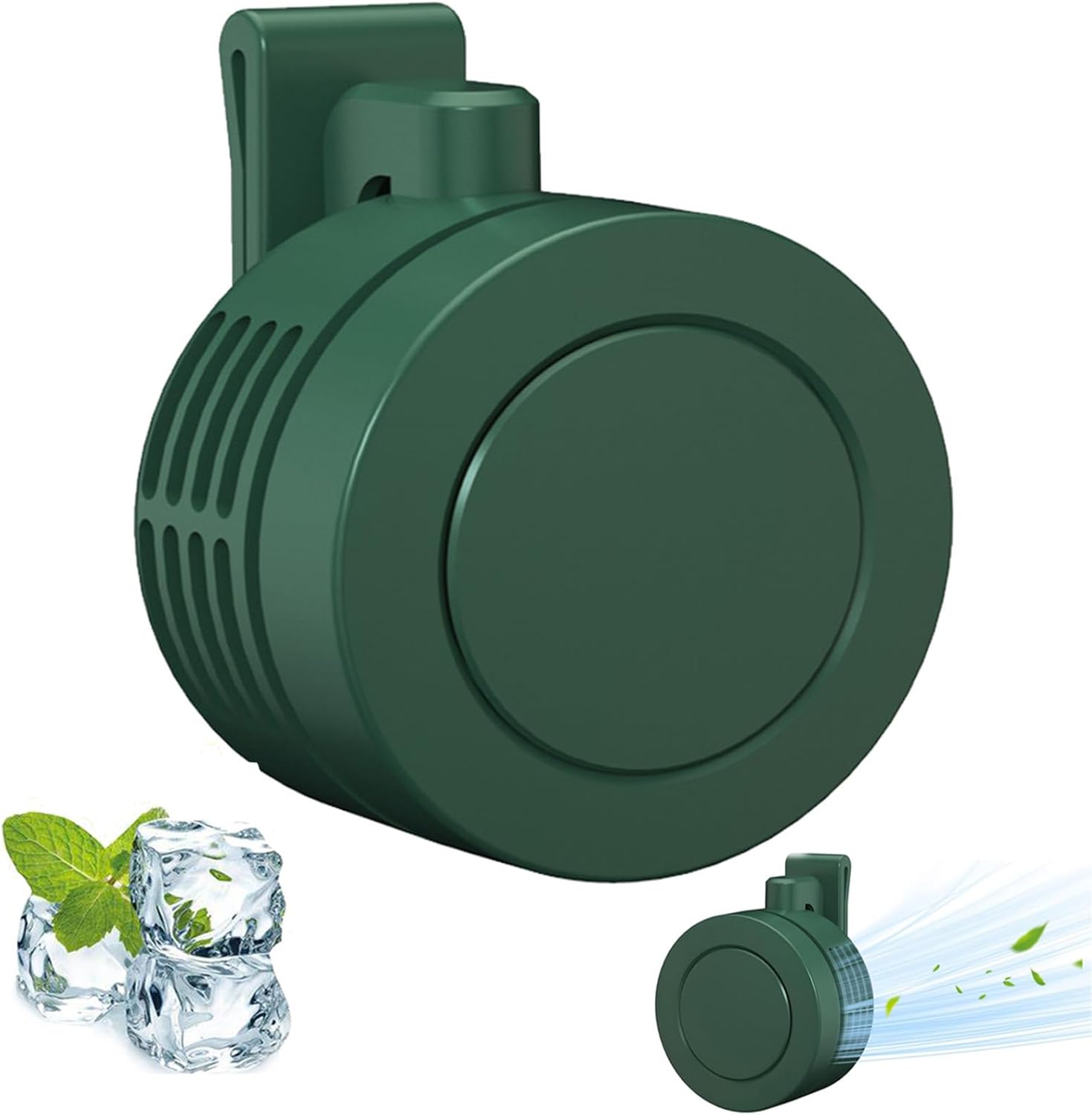 Portable Silent Mini Bladeless Electric Fan, Small Whirlwind Bladeless Fan for Waist Clip Fan, Adjustable 3-Speed Suspended Waist Fans, for Outdoor & Travel & Office (Green) Portable Silent Mini Bladeless Electric Fan, Small Whirlwind Bladeless Fan for Waist Clip Fan, Adjustable 3-Speed Suspended Waist Fans, for Outdoor & Travel & Office (Green)
