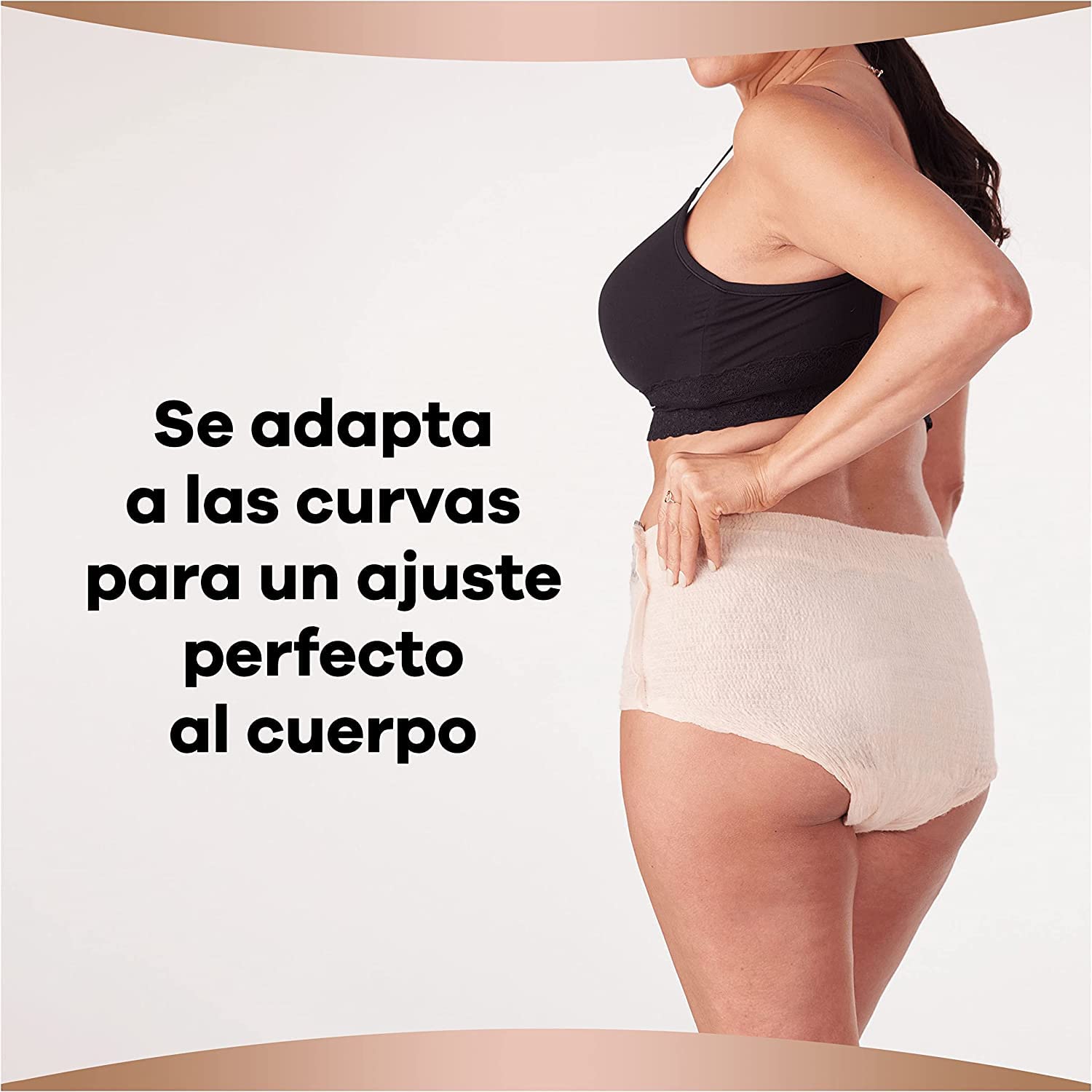 Ausonia Discreet Braguitas Boutique Beige Plus, Talla G, Pack de 16, Tacto Similar A La Ropa Interior, Superabsorbente, Diseño Curvo Para Un Ajuste Ceñido