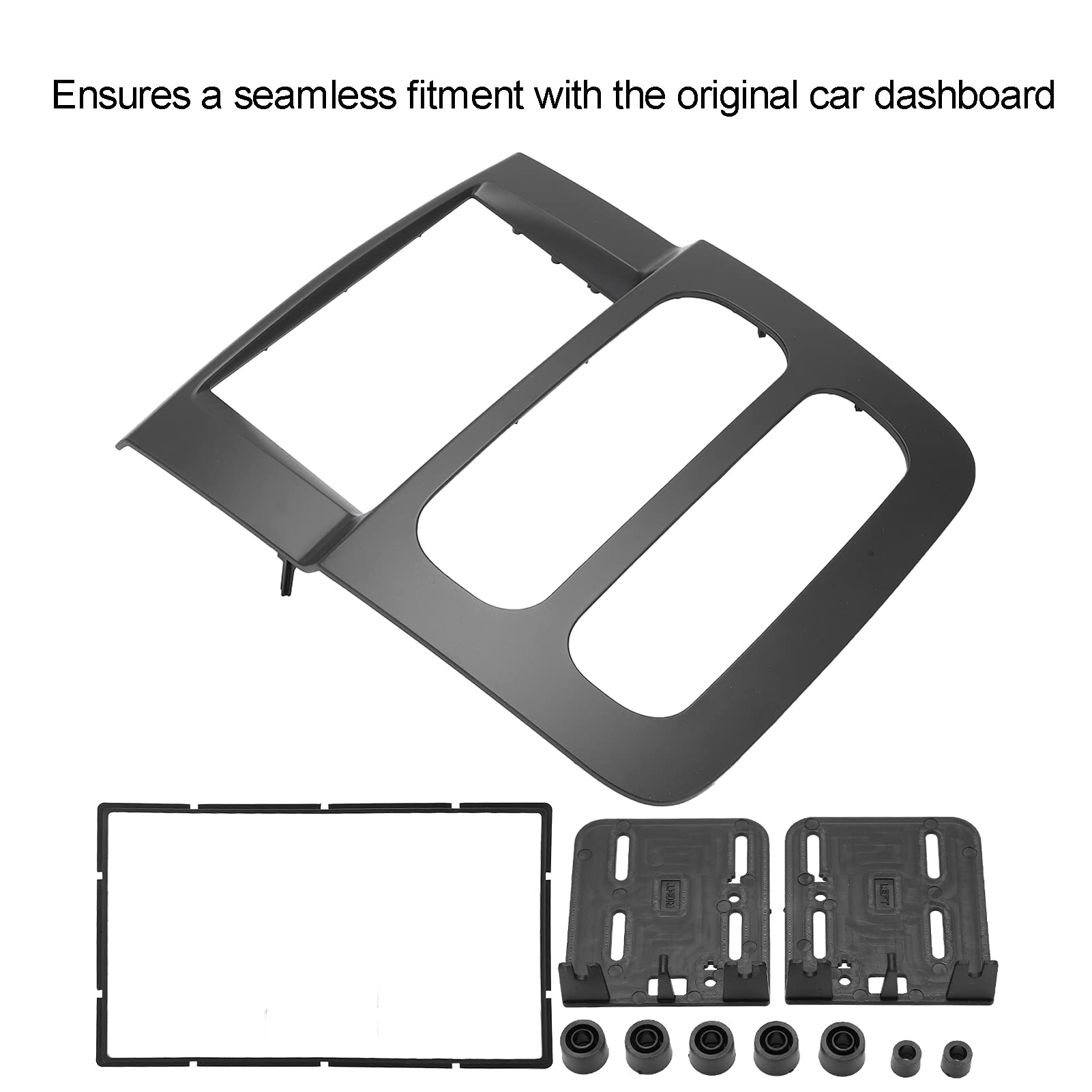 2 Din Car Radio Stereo Fascia Marco de plástico ABS Dash Panel de CD Kit de montaje de ajuste de bisel envolvente Unidad principal Reemplazo para instalación de consola central de