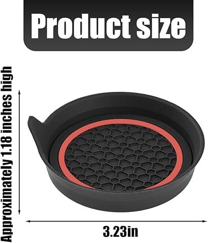 Miniatura 2 de AUCELI Portavasos para automóvil, 4 almohadillas antideslizantes e impermeables para botellas de agua de vehículos, accesorios de decoración para