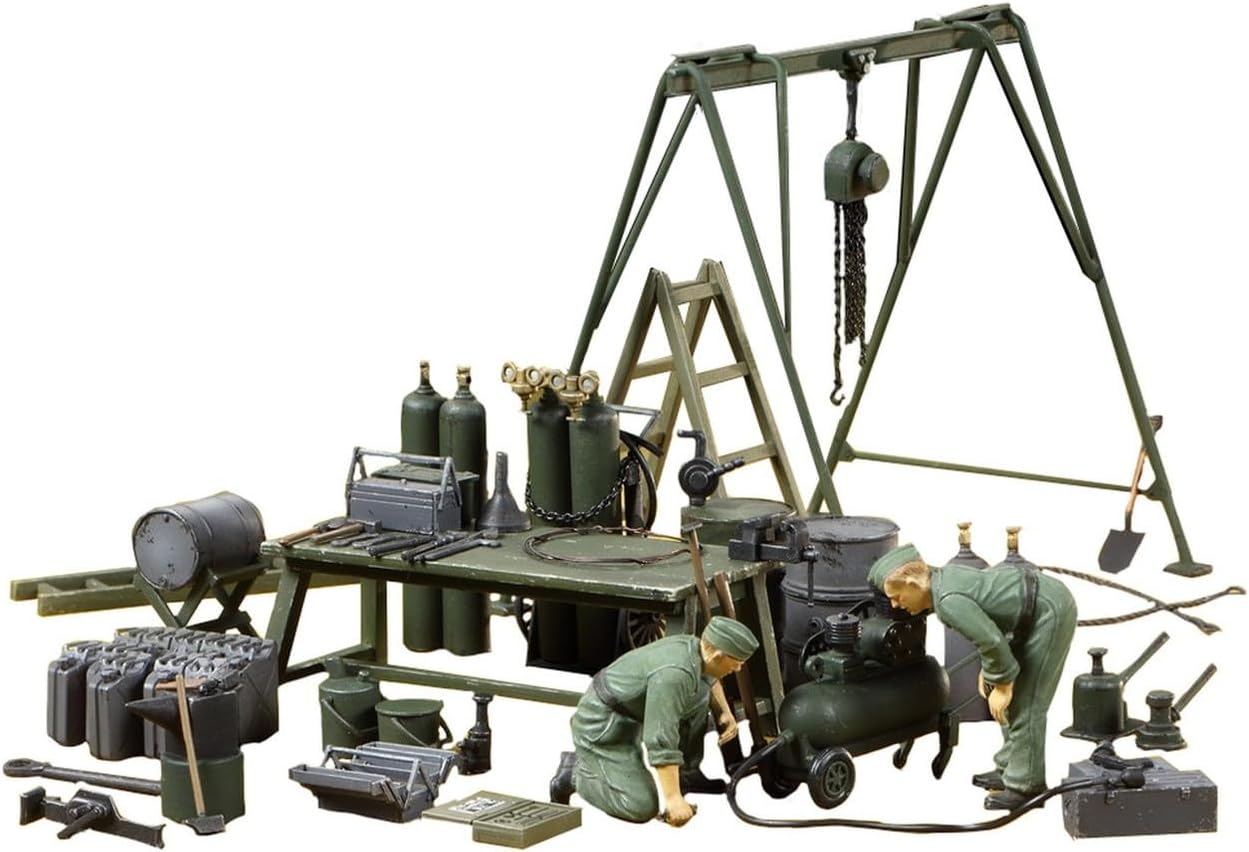 Kit D'accessoires De Construction De Maquettes, 52 Pièces, 1/72 Plastique Militaire Or Barils Caution Canettes Palette Non Peint Passe-temps WWII Dioramas