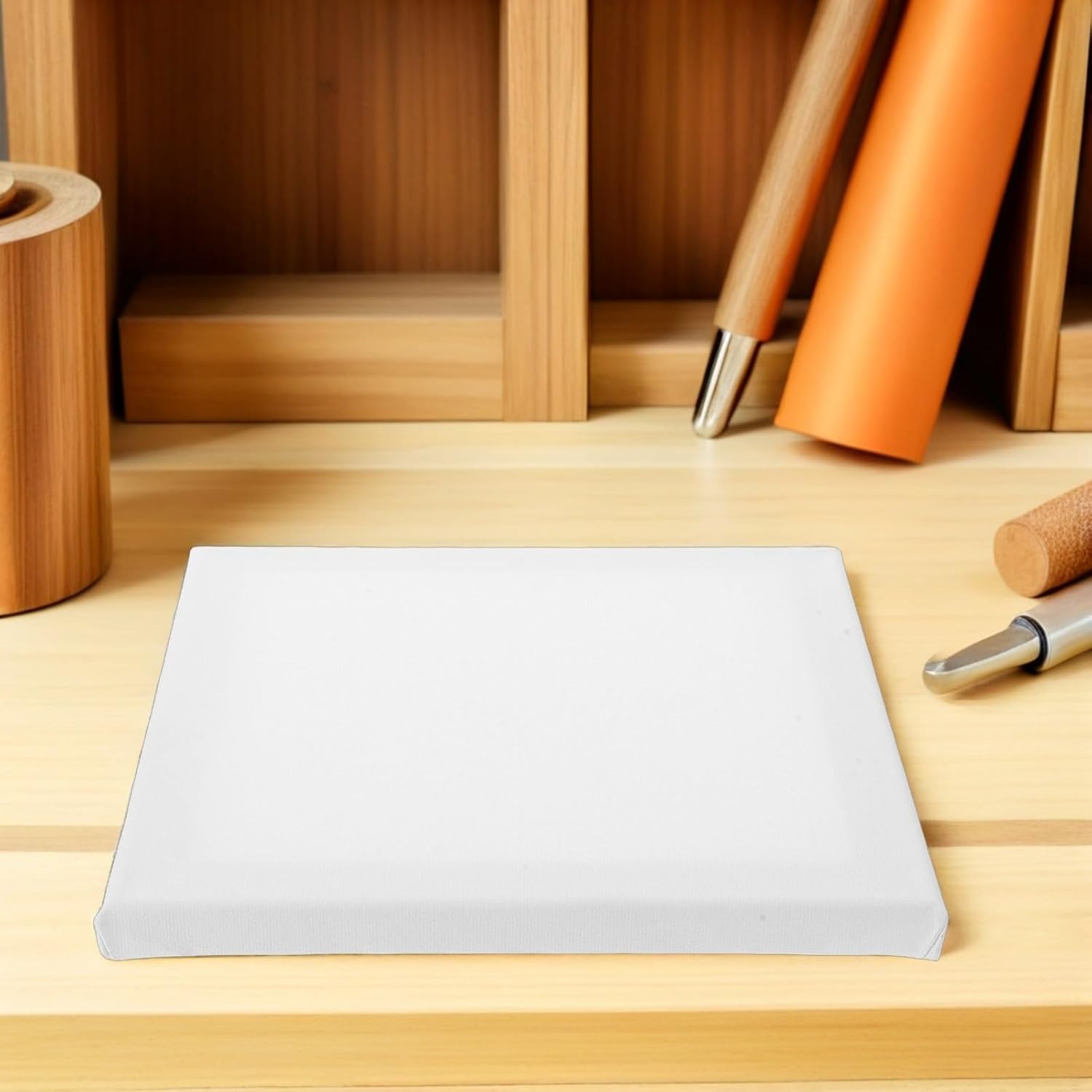 Generic 10pcs X8 Inch Cotton Canvas Boards for Artists, White Painting Panels for Acrylic and Oil Paint, for Painting Canvas Projects and Drawing Scenarios with Effortless Framing Solution