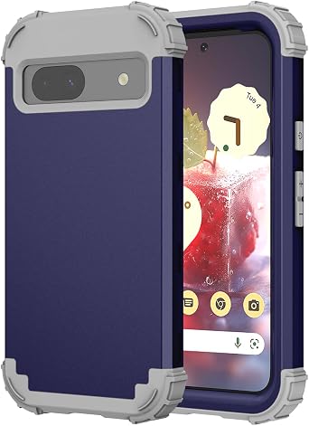 Ankoe for Google Pixel 8a Case, [Heavy Duty] Drop-Protection Hard PC Soft Silicone Combo Hybrid Impact Defender Full-Body Anti-Scratch Case for Google Pixel 8a Navy