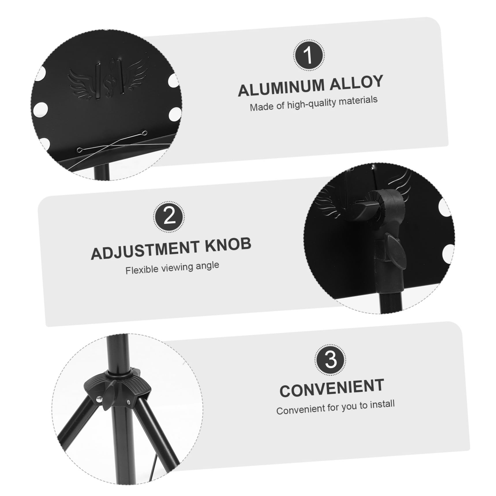 TOYANDONA 1 Pc Atril plegable para partituras accesorios de mesa soporte de música plegable trípode estante de música retráctil suministro de música atrevido estante plegable abdominales
