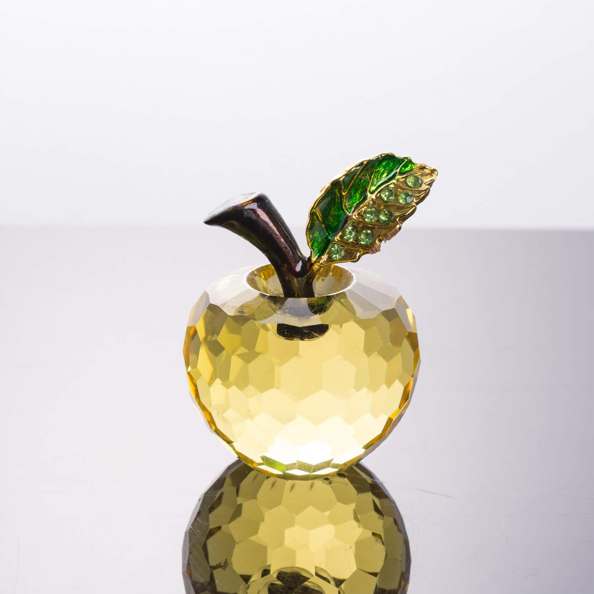 Amazon.co.jp: SAEYZ 多色透明 クリスタル りんご 形 40mm ガラス