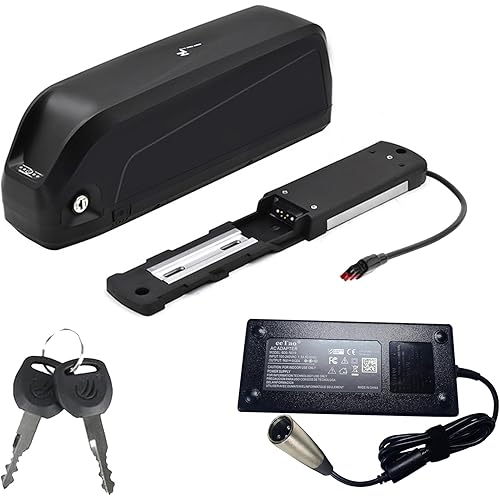 36V 48V Lithinum Ion Battery 10AH 12.5AH 15AH 18AH 20AH Lithium Battery 48V 36V Down Tube Battery with Charger for 350W-1000W Motor Conversion Kits,36v12.5ah