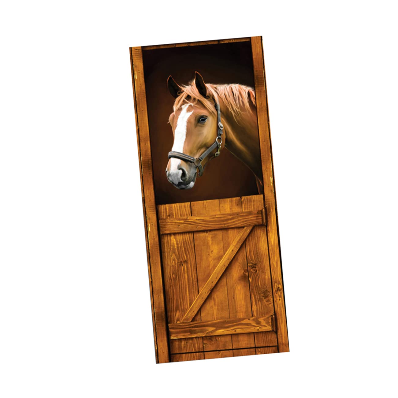 Autocollant sticker mural cheval décoratif pour rénover une porte