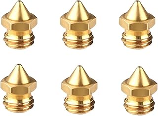 PUGONGYING Popular Brass Extruder Nozzle 0.4mm Print Heads 0.4mm 3D Printer Part Fit For Sovol SV02 Creality CR-X/CR-X PRO durable (Color : 6pcs)