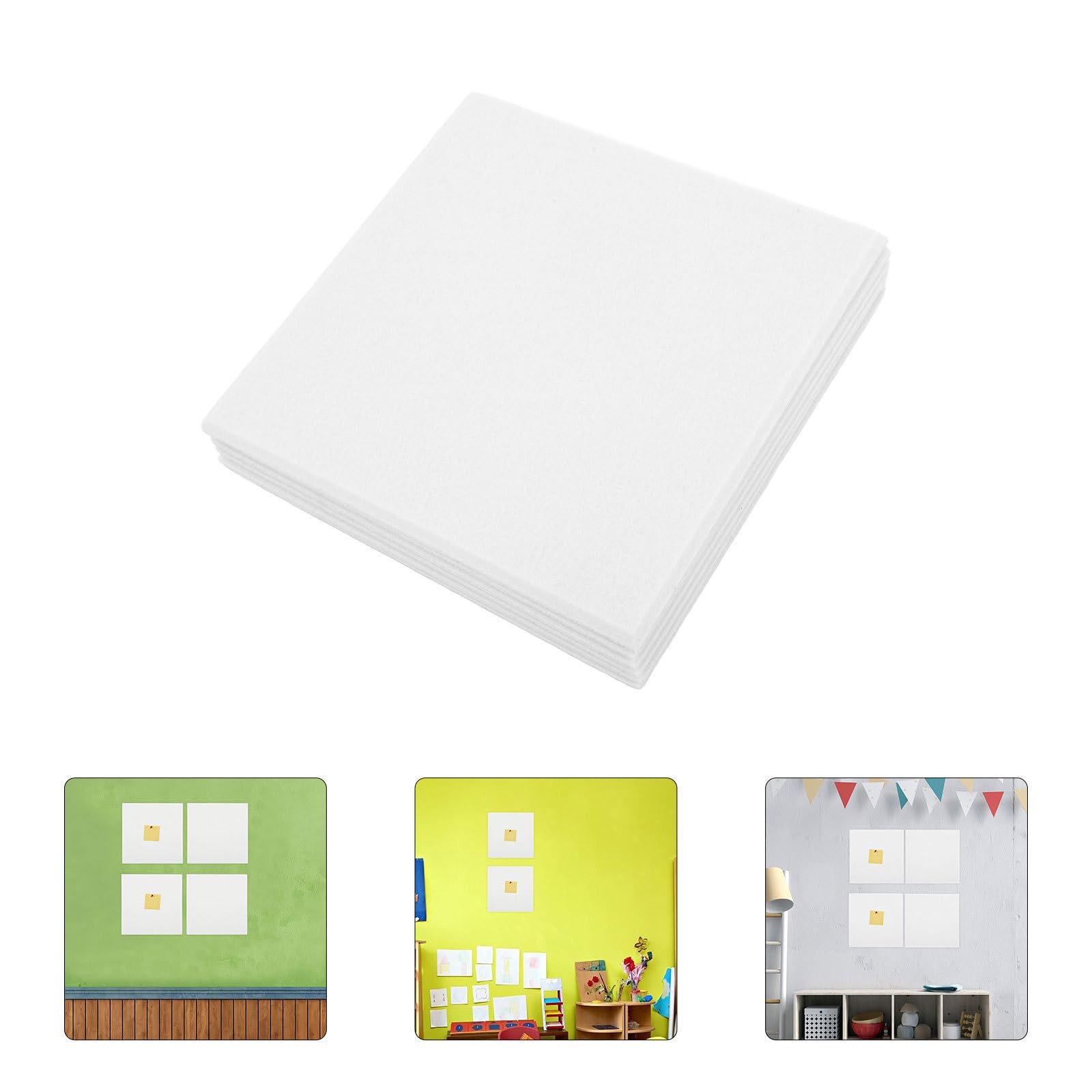 Operitacx 6Er Set Filz Pinnwand 30X30Cm Selbstklebende Akustikplatte Filzbrett Zur Schalldämmung Und Fotoanzeige Für Büro Schule Zuhause Und Dekoration