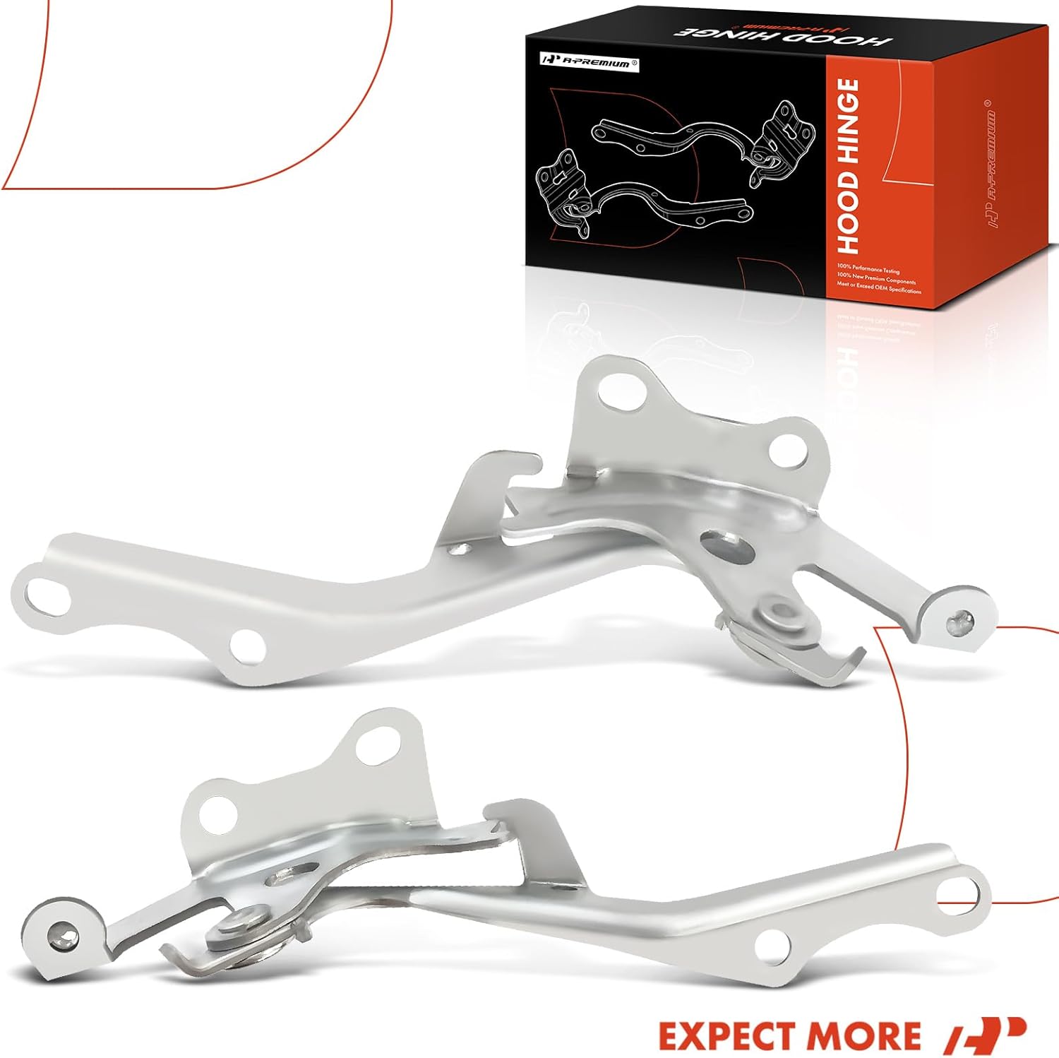 A-Premium Driver and Passenger Hood Hinges Compatible with Toyota Sienna 2011-2020, Set of 2 Front Left and Right Side Hood Hinges