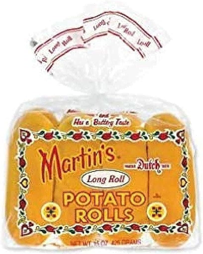 Zypermart Living Mindfully Martin's Yellow Potato Rolls Long for Hot dogs , Soft & Sweet Buttery Taste , Premium Quality , Cleaned & Sanitized before dispatch - 8pcs