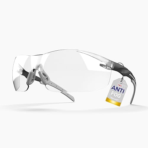 IMPACTABLE ANSI Z87.1 - Anteojos de seguridad, antivaho y resistentes a los arañazos para protección ocular en el trabajo, deportes, tiro,