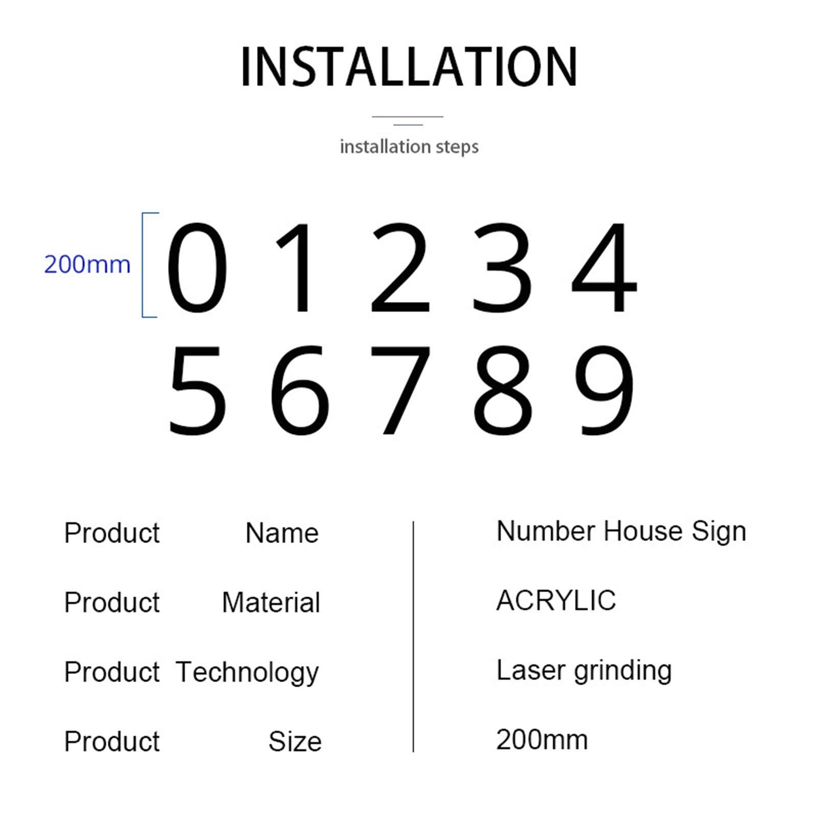 Jinchao-Targa civica, Acciaio Inossidabile Lettera Segno Indirizzo Numero, Numeri Acrilico Mini casa, 0-9 ABC 3D doganale Esterna Piastre Moderna, Accessori Decorativi