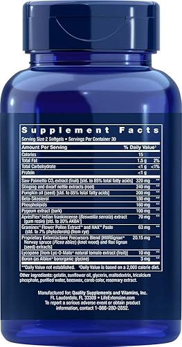 Vista 8 de Life Extension Fórmula ultra próstata, 100 cápsulas blandas, suplemento natural para hombres