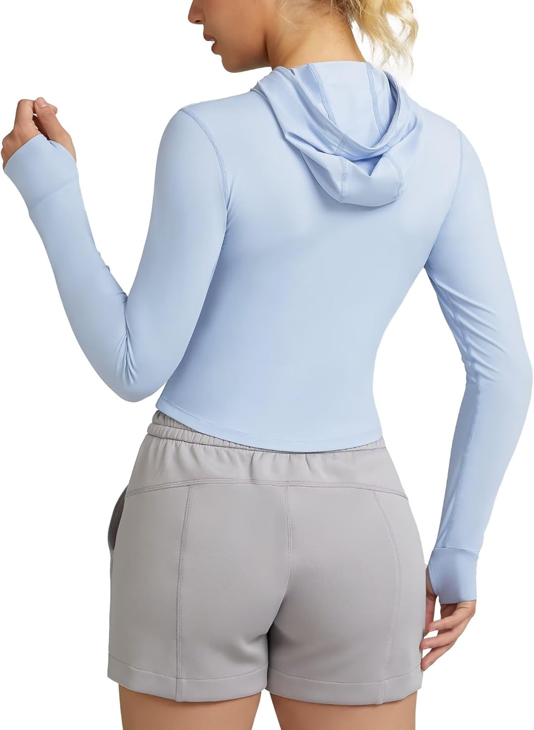 QUEENIEKE Women's UPF 50+ Sun Protection Hoodie Jackets Long Sleeve Workout Tops