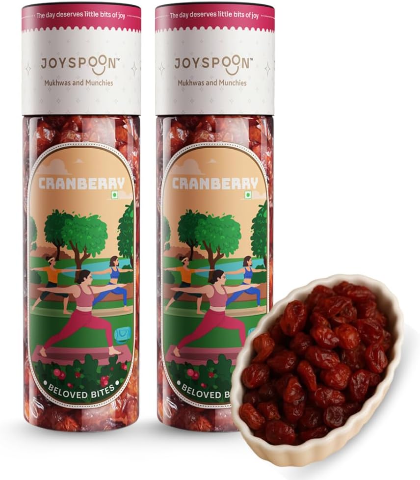JoySpoon Dried Cranberry Mukhwas Mouth Freshener, 250g Indian Mukhwas After-Meal Digestive Snack