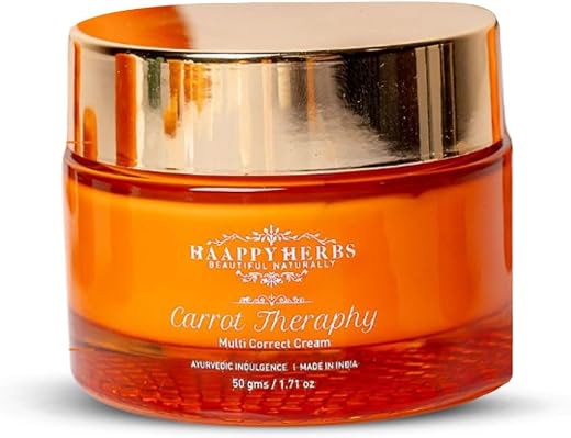 Haappy Herbs Carrot Theraphy Multi-Correct Cream | 16H Hydration | Wrinkle Correcting | Dark Spot Reduction | Vitamin A, ...