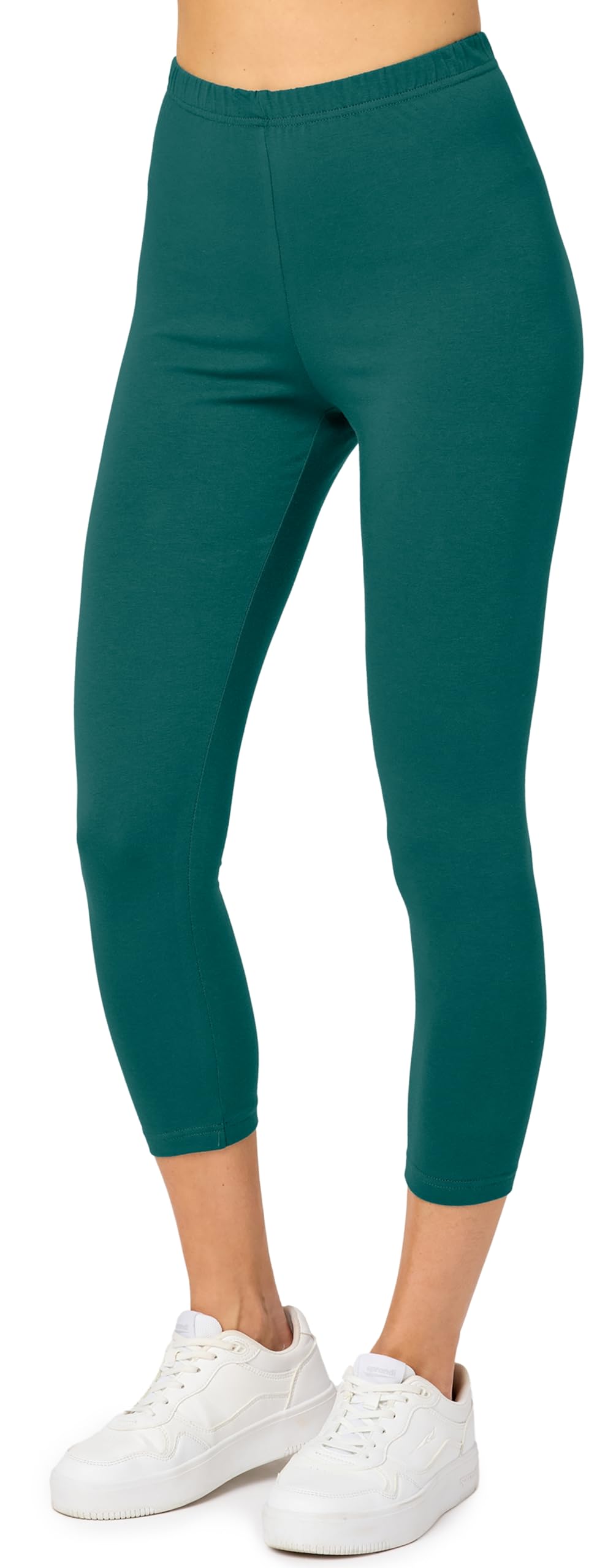 Merry Style Damen Leggings 3/4 aus Baumwolle mit Stretch - Leichte Capri Leggings Damen aus atmungsaktiver, elastischer Baumwolle, ideal für Yoga Sport MS10-199